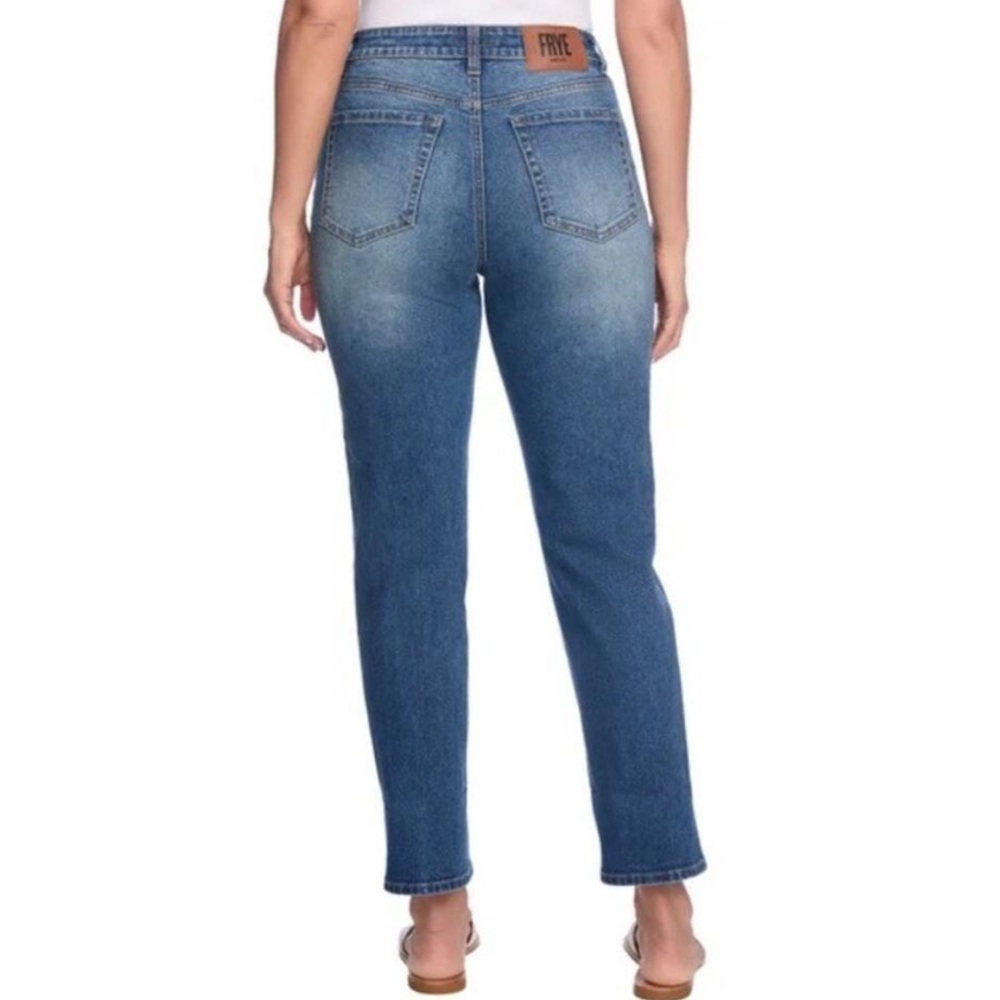 Frye High-Rise Crop Cuffed Hem Amari Wash Medium Wash Blue Jeans Women Size 8/29